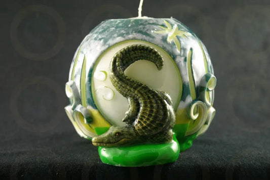 Alligator White Moon Green Glow