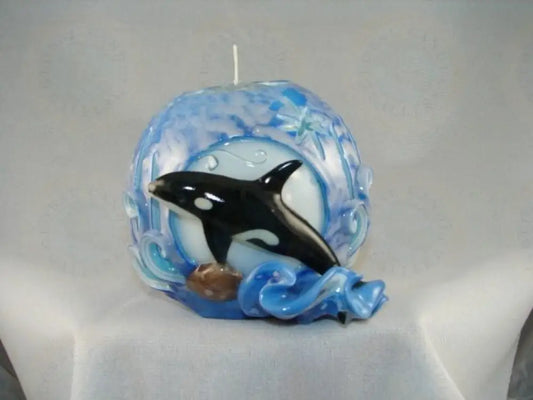 Orca in the Blue Wave and Moon
